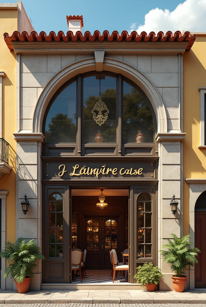  Facade of a restaurant called "Refuge of Flavors".  in Portuguese