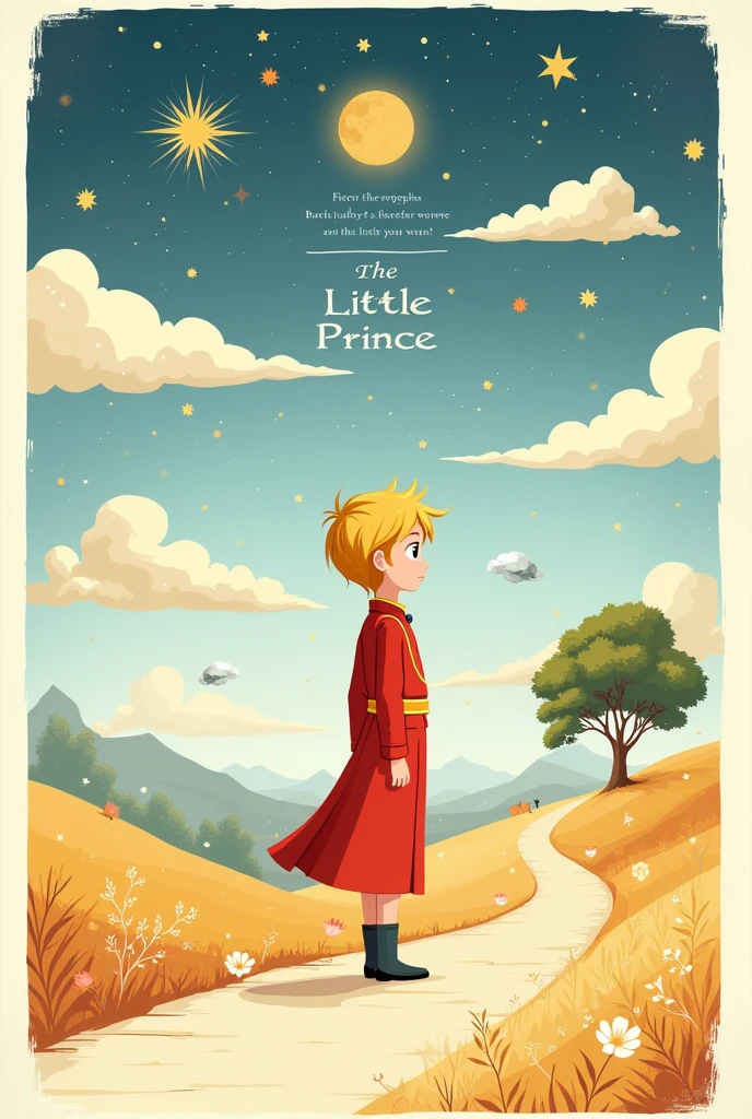Create 3 different infographic designs of the little prince with spaces to put texts, Large size