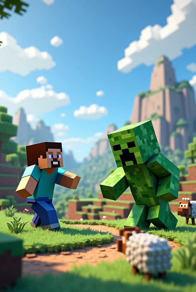 Make me a funny Minecraft picture