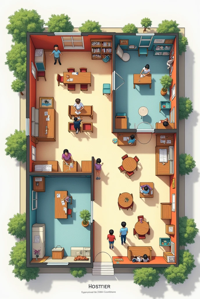 Floor plan of an inclusive, gender and race-diverse school