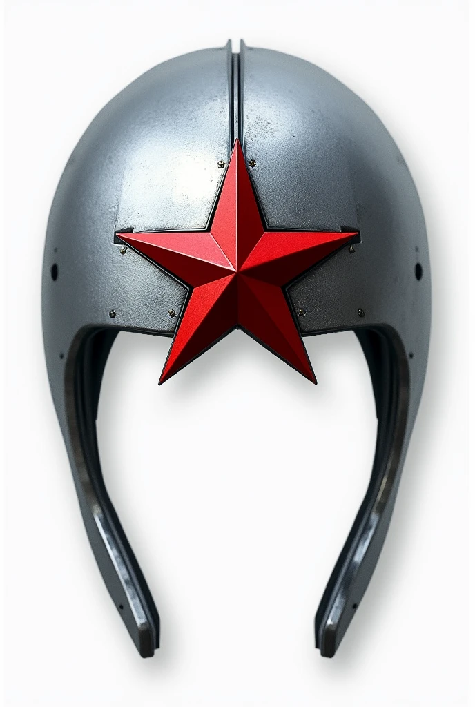 Silver metal headband with a red star on its front open headband for montage PNG images