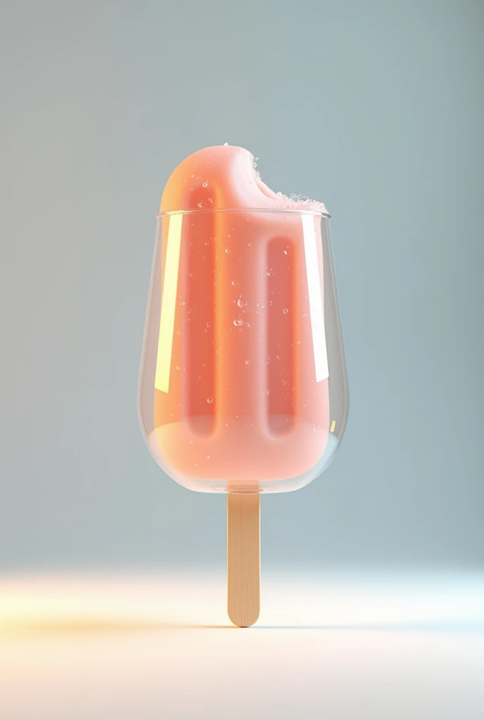 Create an animated image of a popsicle shaped like a glass