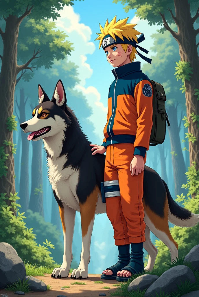 Naruto with dog

