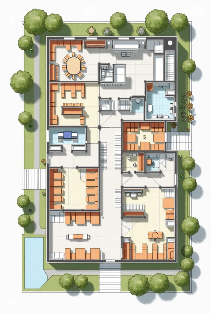 floor plan of a current school