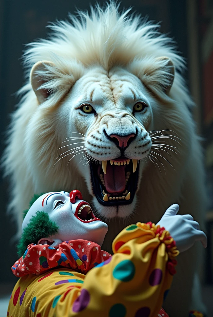 White Lion Eating Clown on TikTok