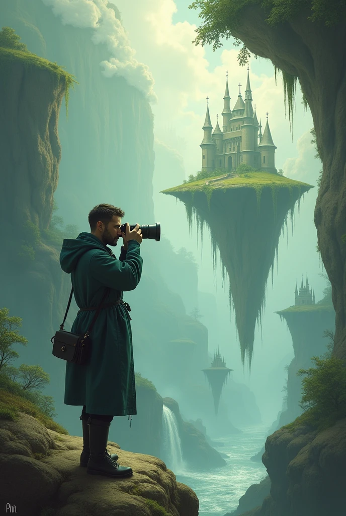 René Discard taking a photo