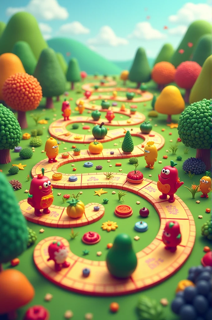 Real life nutrition board game