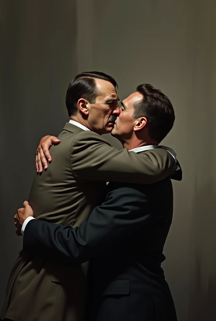 Hitler kissing a Jewish man