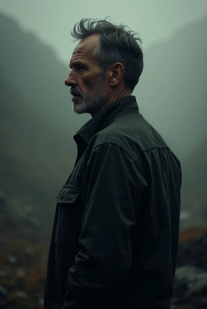 Man with his back to the background ( and for image of.perfil)