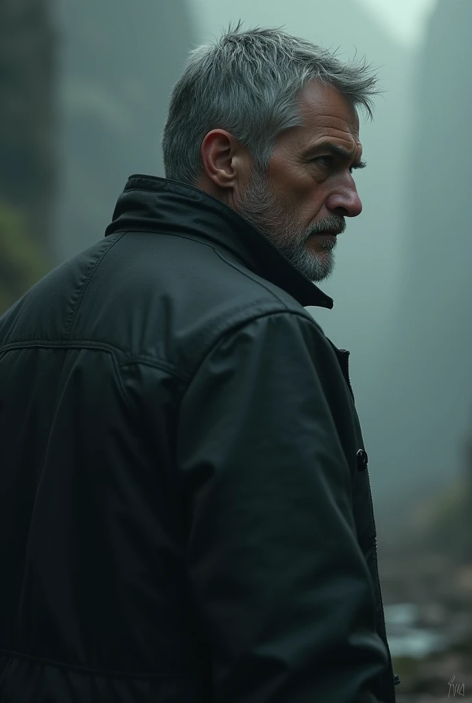 Man with his back to the background ( and for image of.perfil)