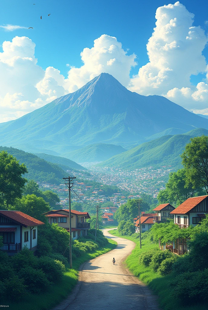Mountains and hills in a modern barangay