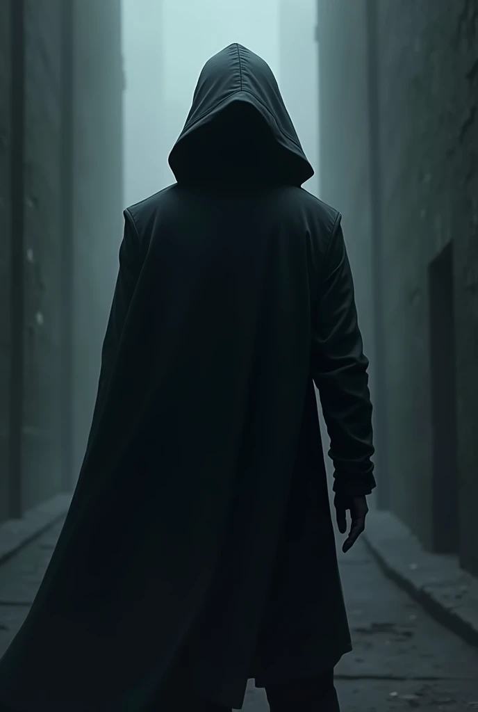Man with his back to the background ( and for image of.perfil)
With a hood like he was leaving
