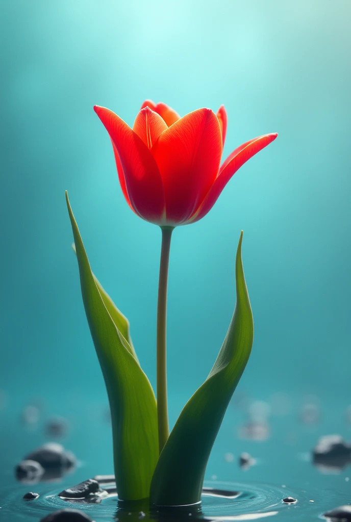 create a logo that says “Vortex rouge” with the font and background in cyberfuturist style with a red tulip, sem o caule , sea blue, neon green and lemon yellow. digitl art, make it cuter, com fundo branco, only letter