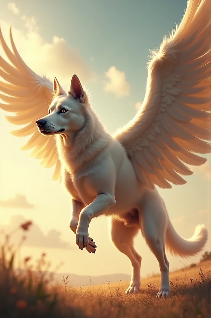 Dog with wings