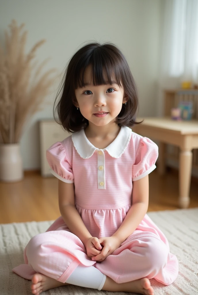 Cute and lovely pretty face full body sitting down full picture small child sexy naughty exposure