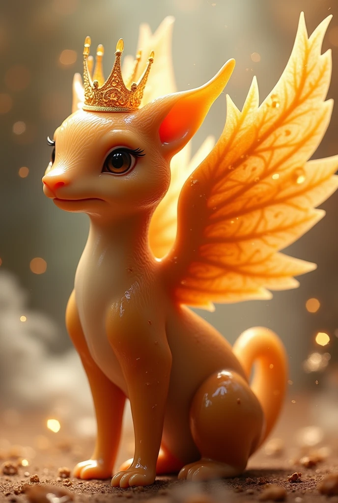 Caramel with wings and crown