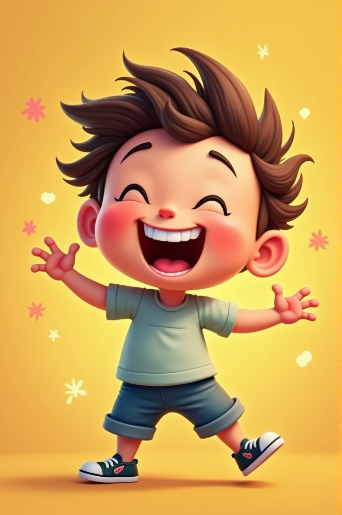 Cartoon character of a laughing ???
