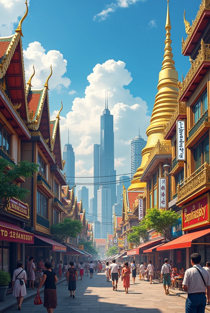 Bangkok with thai language