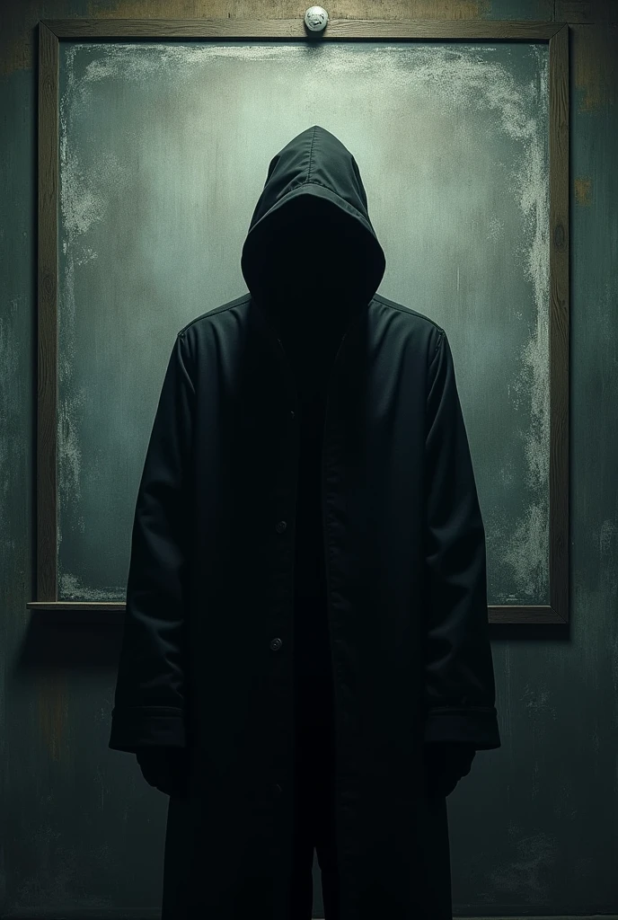 A movie poster that says chalk man and has a blackboard in the background