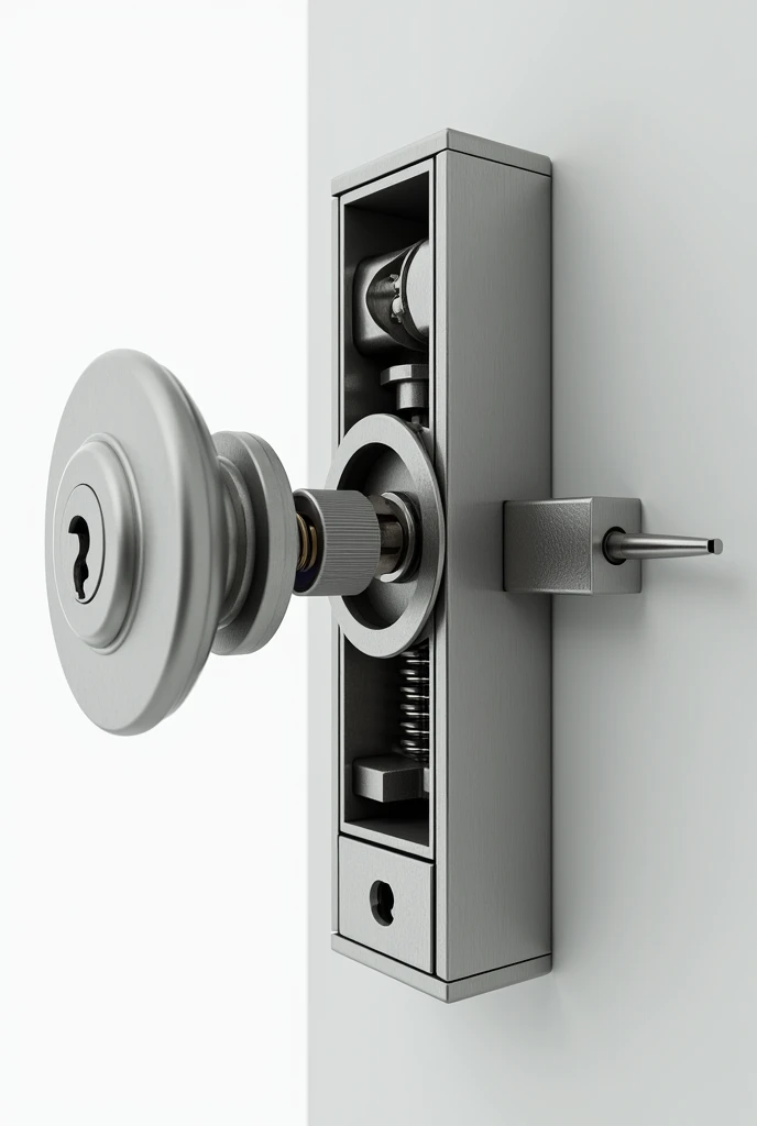 keyed door knob interior and exterior of every parts