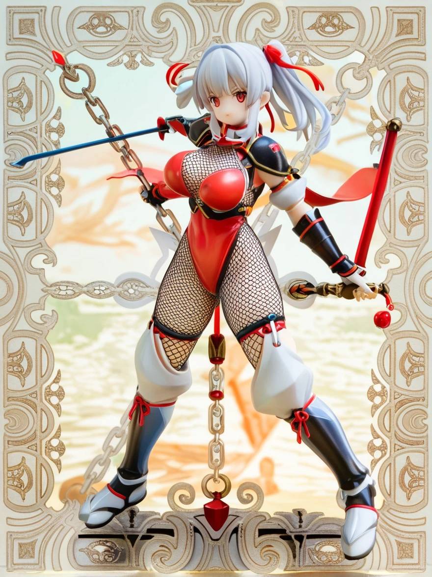 a image of a woman in a bikini top, white hair, tensei shitara slime datta ken, mika kurai demon, a very beautiful berserker woman, oppai, artoria pendragon, biomechanical oppai, estilo de arte (colorido)