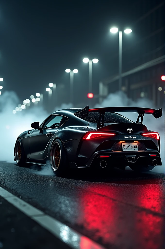 Supra mk4 without left headlight, Illegal races