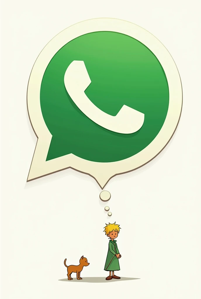 an image of the WhatsApp logo icon with some symbol alluding to The Little Prince. The file must be in PNG and be transparent.
