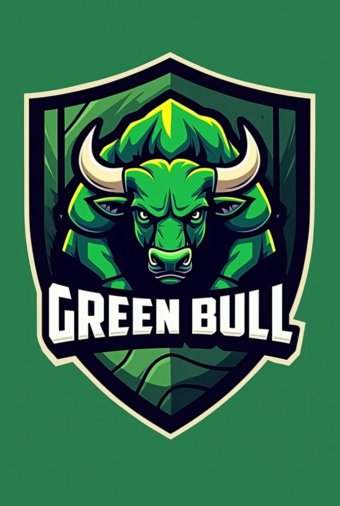 Shield for a volleyball team called green bull