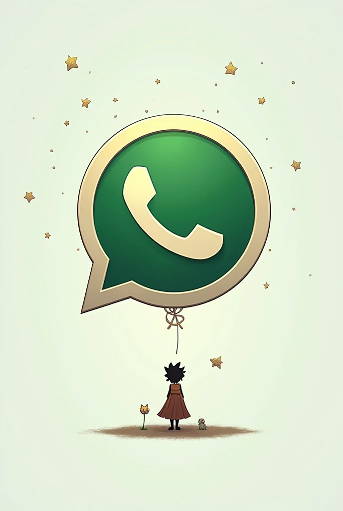 an image of the WhatsApp logo icon with some symbol alluding to The Little Prince. The file must be in PNG and be transparent.