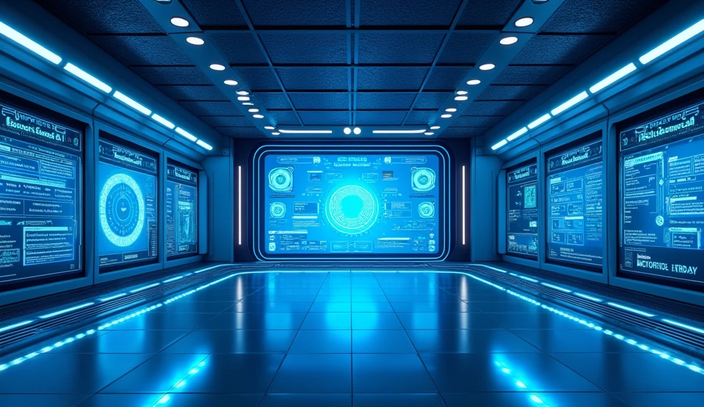 futuristic vtuber background/ streamer background, theme colours ae blue