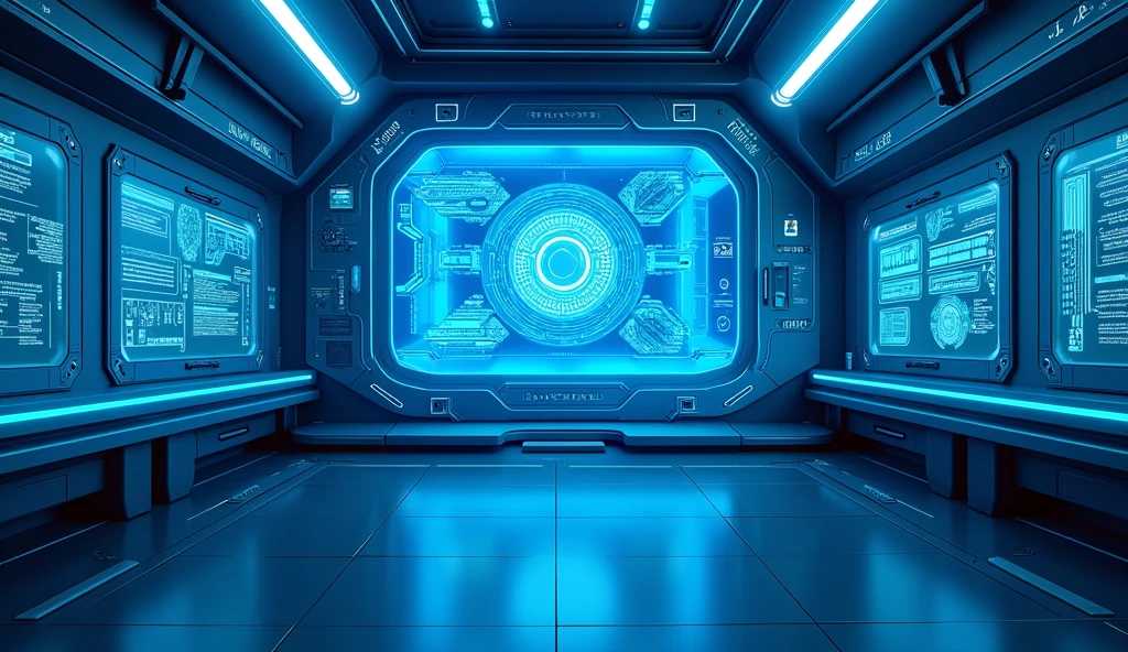 futuristic vtuber background/ streamer background, theme colours ae blue