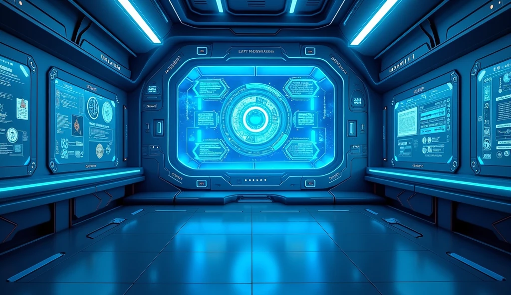futuristic vtuber background/ streamer background, theme colours ae blue