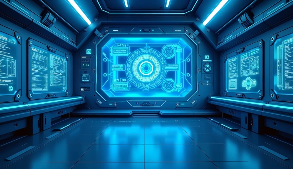 futuristic vtuber background/ streamer background, theme colours ae blue