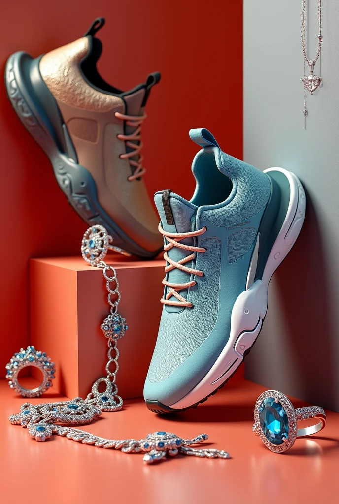 Sneakers and jewelry