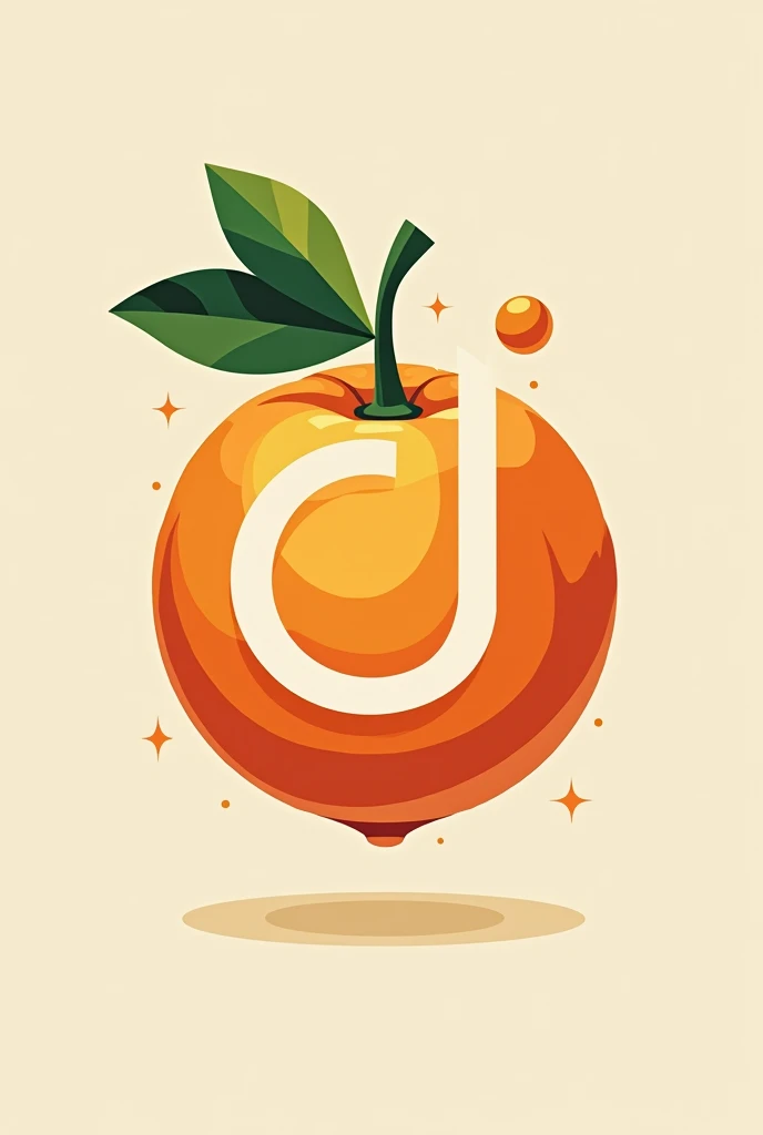 Mita orange fruit logo with the letter c and the.another with the letter J 
