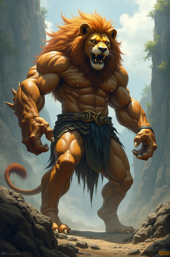 Strong Human Lion