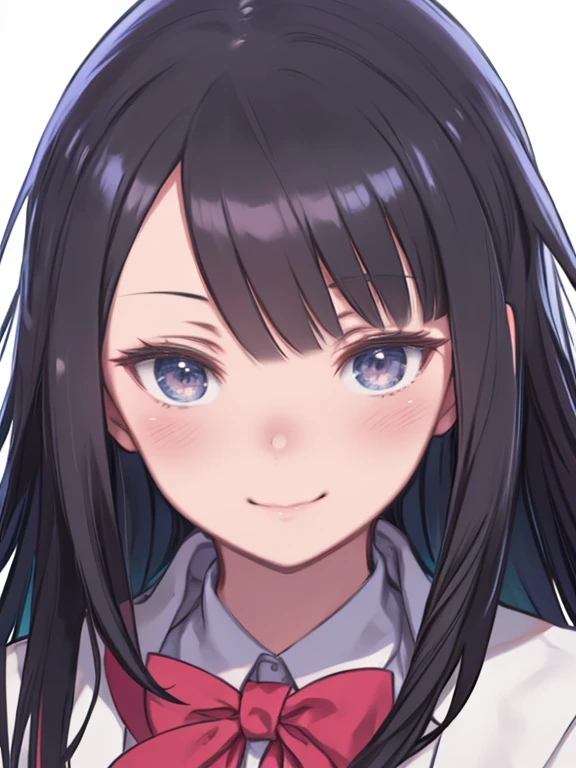 masterpiece, Highest quality, {Highest quality}, {{masterpiece}}, {High resolution}, concentrate, Anime Style, Woman cartoon closeup, Girl Design, Portraiture,, Anime Images, Long Hair, Black Hair, Straight eyes, Hair covering the ears, Happy, Sophisticated and powerful appearance, exotic, expensive , Big smile, chic, colorful, color 、Beautiful Anime