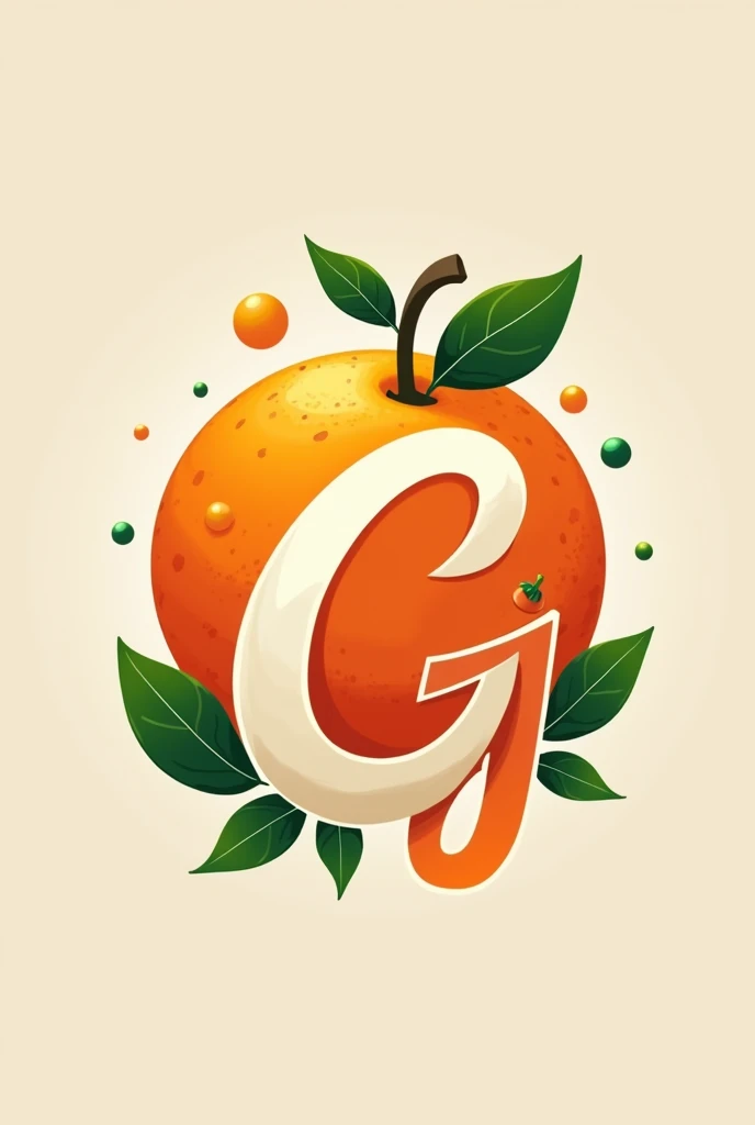 Mita orange fruit logo with the letter c and the.another with the letter J