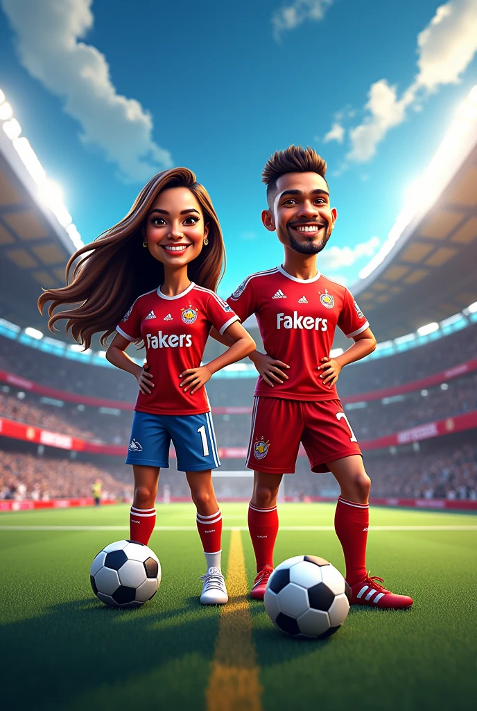 make me a visual mockup of co-marketing advertising of fakers with gloria and calientemx for betting and soccer