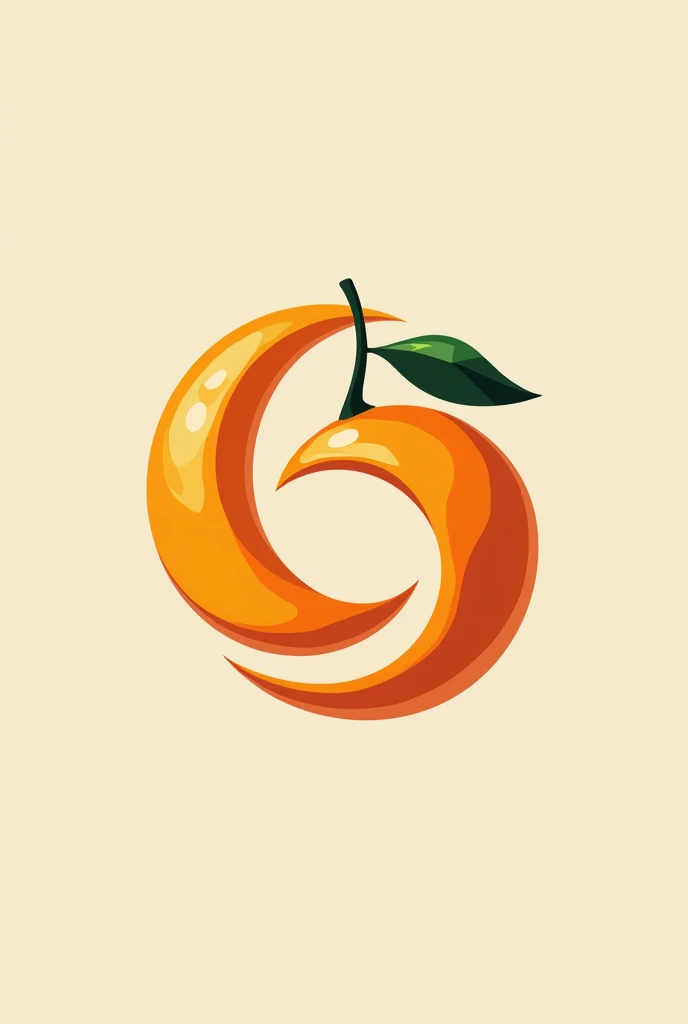 Mita orange fruit logo with the letter c and the.another with the letter J