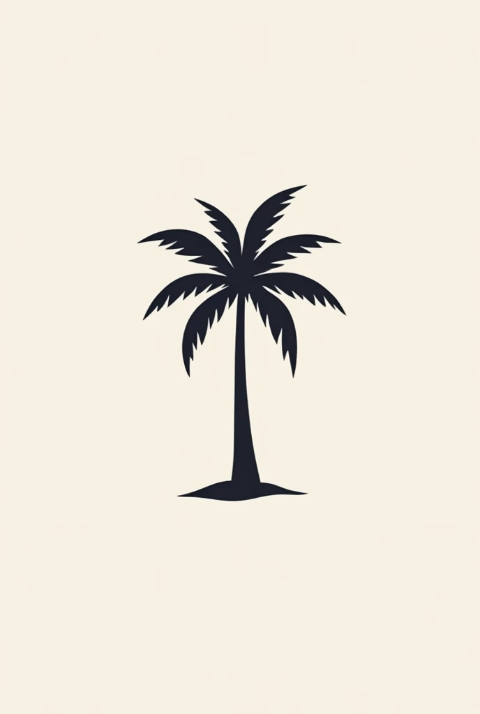 Make a minimalist logo with the acai palm tree