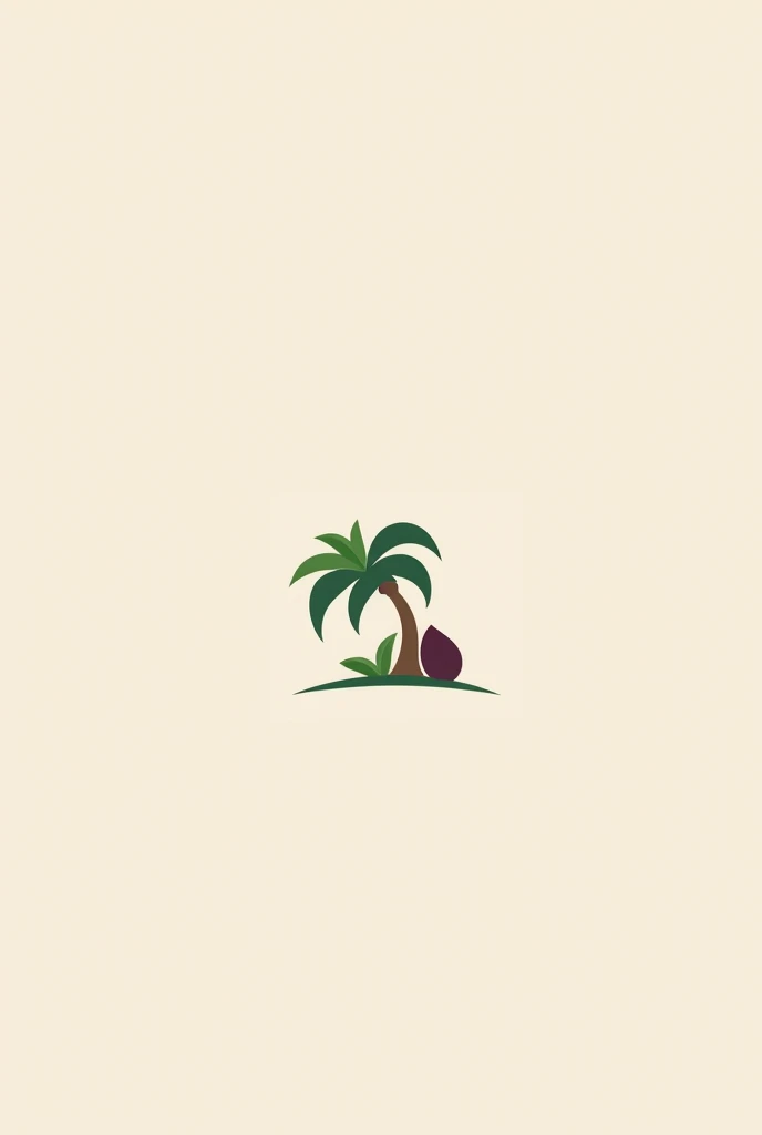 Make a minimalist logo with a palm tree and acai 