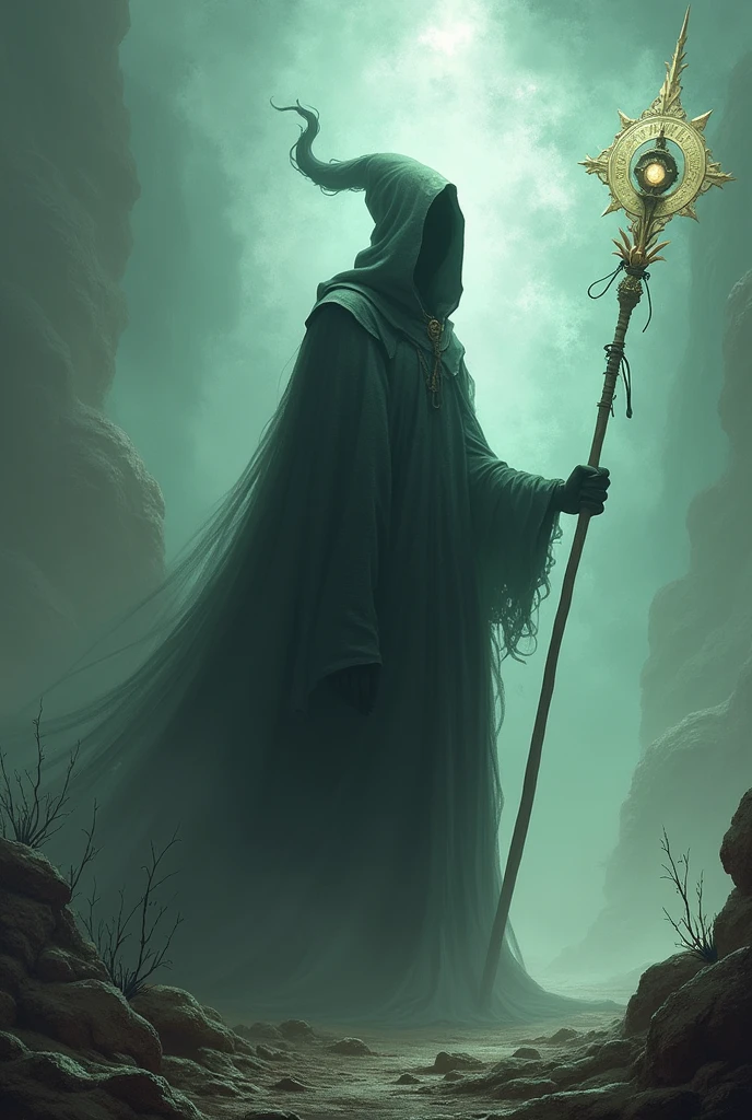 A stick wizard with a faceless body