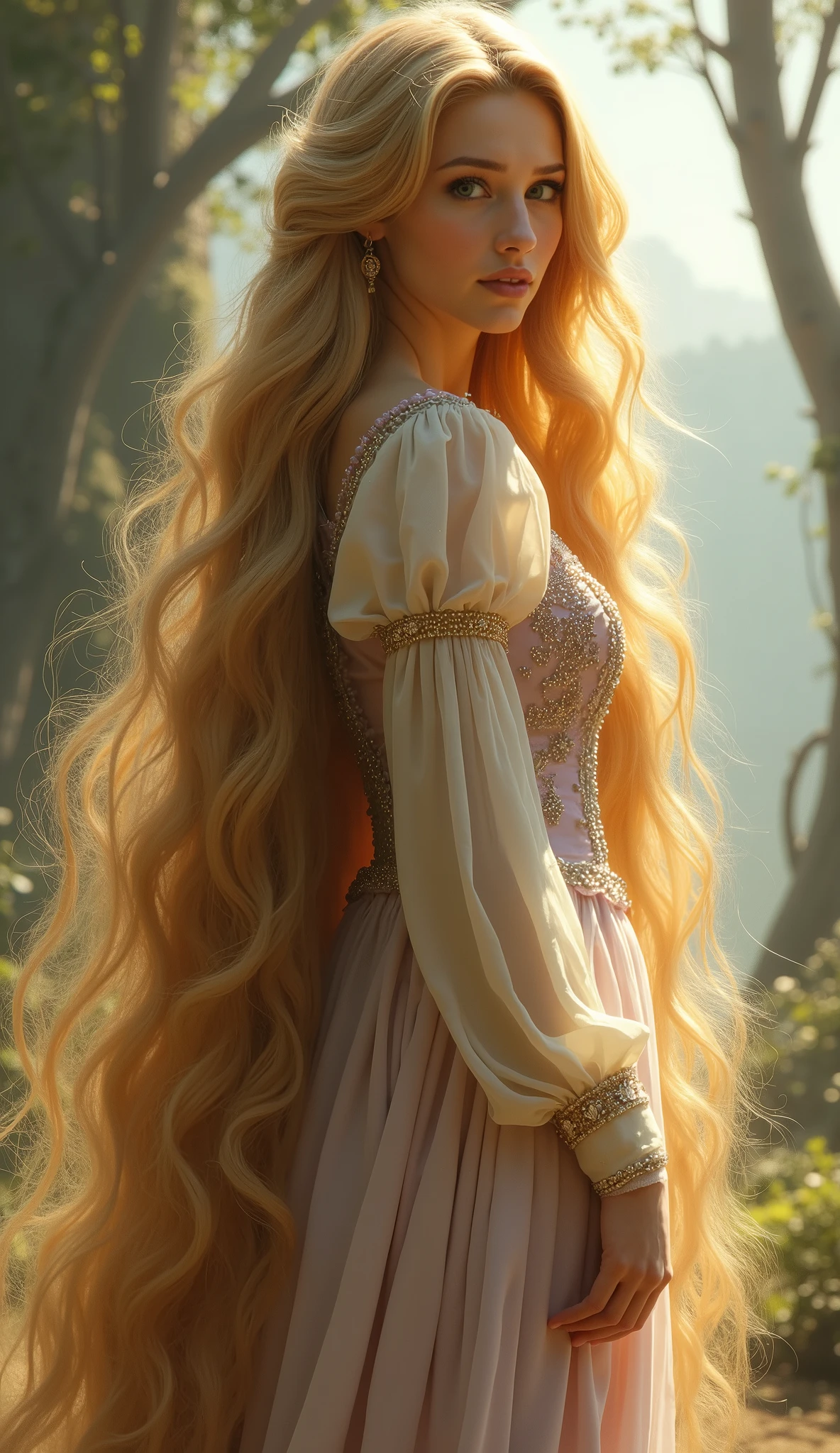 Very beautiful Rapunzel, whole body