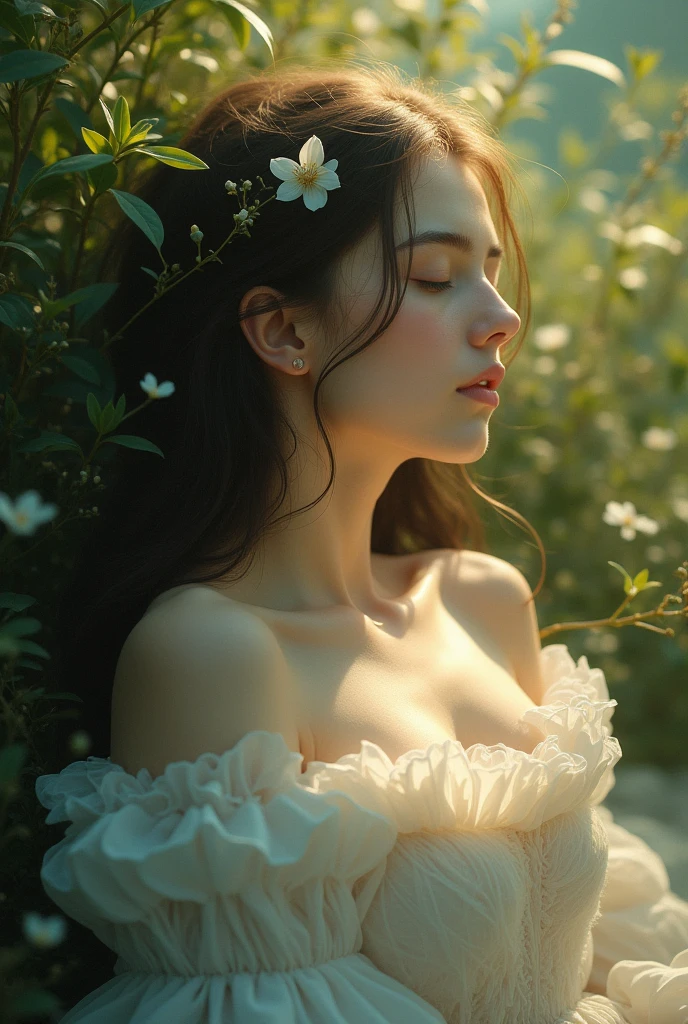 Beautiful girl is unconscious,