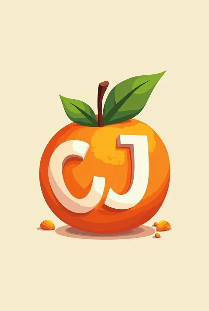 Mita orange fruit logo with the letter c and the.another with the letter J 
