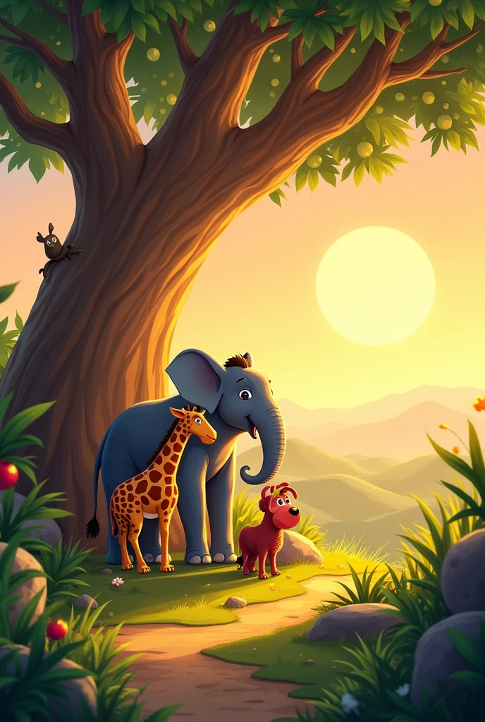 Once Upon a time, in a beautiful safari full of fascinating animals, a very special group of friends. Ellos eran Geography la jirafa, Lolo the parrot, and Eli the elephant. Estos three amigos siempre jugaban juntos y se divertían contando cosas que encontraban en su hogar, the zafari.
SCENE 1: The Tall Giraffes On a sunny morning, Geography decidió contar las hojas verdes que podía alcanzar con su largo cuello. "One, of the, three, four, five", He counted out loud while eating. Her friends looked at her with admiration..
Moral: Geography enseñó a sus amigos que cada uno tiene talentos únicos, like his long neck, what makes it special.
SCENE 2: Los Loros Coloriof the
Después, Lolo the parrot llevó a sus amigos a un árbol lleno de frutas. "Mira, there are many colors", Lolo said. They began to count the fruits: "One, of the, three, four, five, six". Los three amigos disfrutaron de una deliciosa merienda.
Moral: Lolo showed that the diversity of colors and flavors in life makes it more fun and delicious.
Scene 3: The Strong Elephants Then, It was Eli the elephant's turn. With his trunk, He lifted a big rock to show his friends how strong he was.. "Let's count how many big stones there are here.", Eli said. "One, of the, three". Geography y Lolo lo aplaudieron.
Moral: Eli taught that with strength and effort, large obstacles can be moved.
Scene 4: Toof the Juntos
Al final del día, los three amigos se reunieron bajo un árbol gigante. "Today we counted leaves, fruits and stones. How fun it was!", dijo Geography. "One, of the, three", They said in unison, abrazánof thee.
Moral final: Friends learned that, even though they are different, Each one brings something special, and together they can achieve great things. besides, They learned to count and value teamwork.
El cuento termina con los three amigos mirando el atardecer, felices de haber compartido un día tan especial en the zafari.
Final image: Los three amigos, Geography, Lolo and Eli, abrazaof the bajo el gran árbol mientras