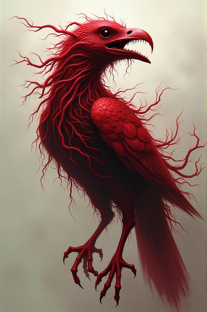 Bird made of blood system