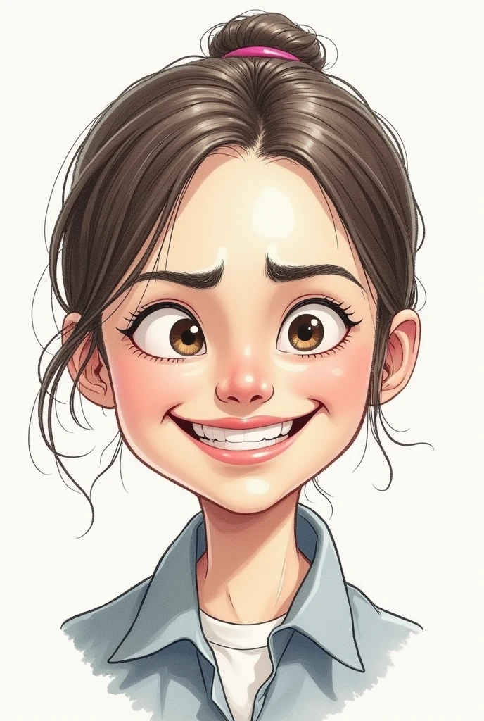 face of a single happy and angry teacher, not so detailed drawing