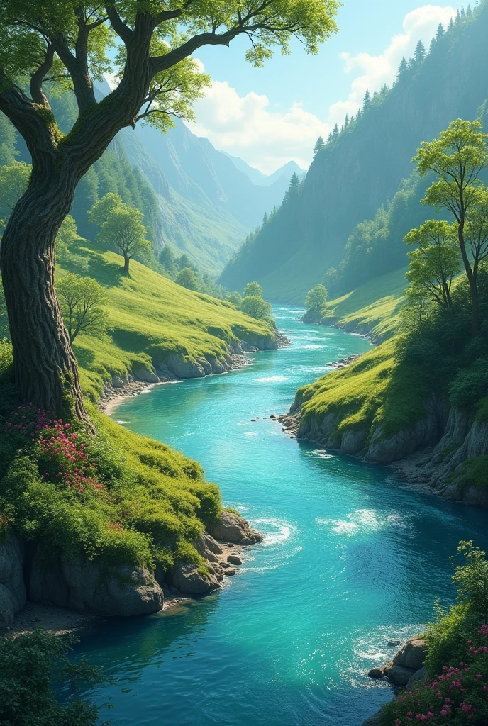 Flow of river
